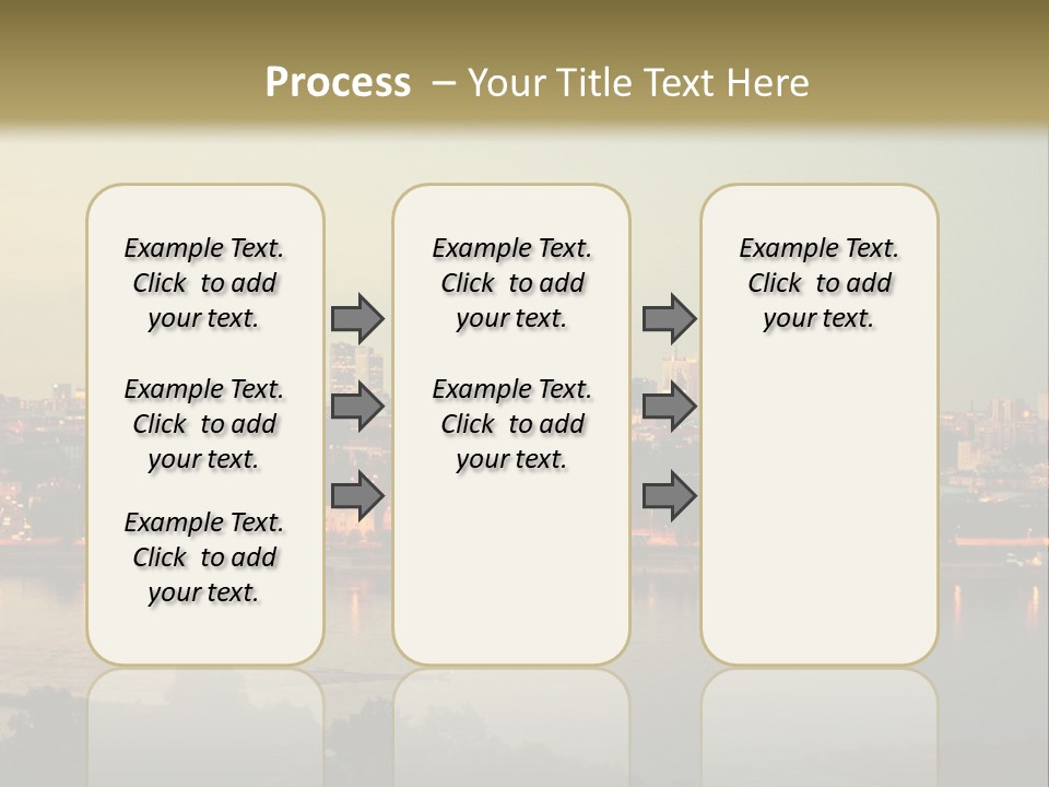 A Picture Of A City With A Lake In Front Of It PowerPoint Template