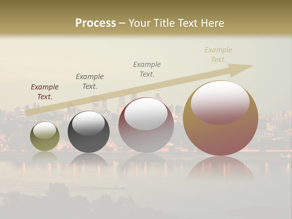 A Picture Of A City With A Lake In Front Of It PowerPoint Template