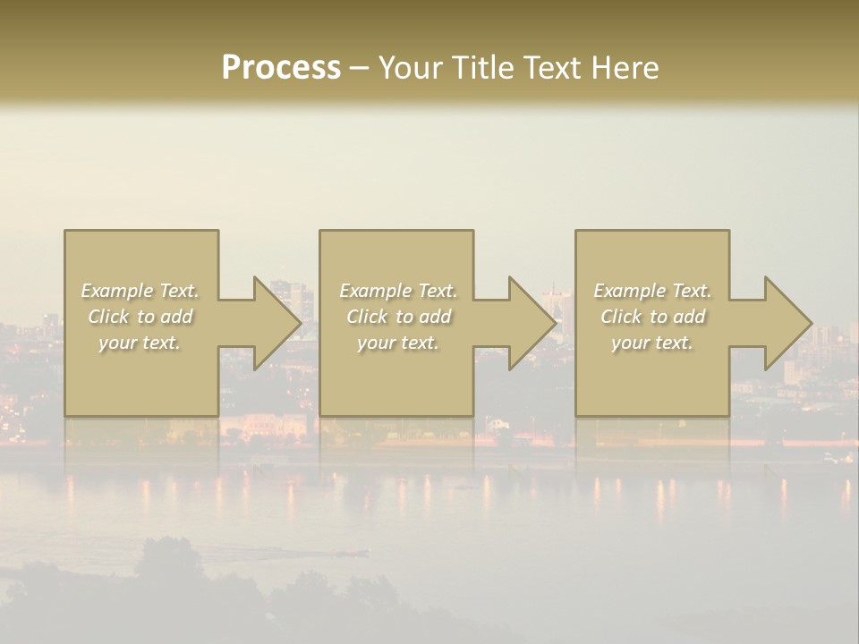 A Picture Of A City With A Lake In Front Of It PowerPoint Template