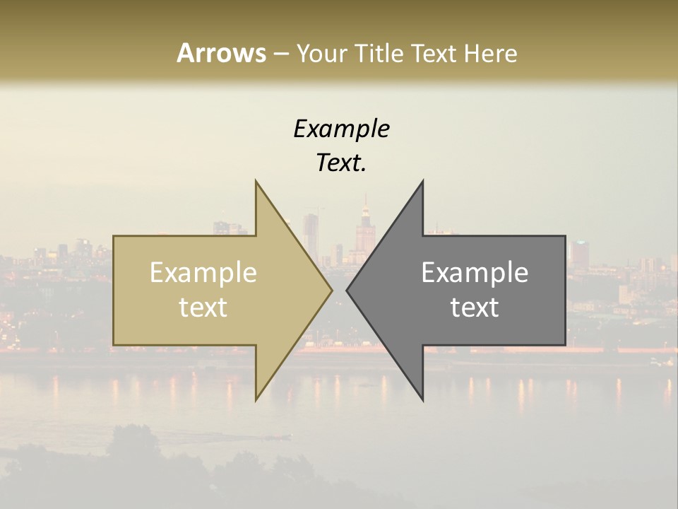 A Picture Of A City With A Lake In Front Of It PowerPoint Template