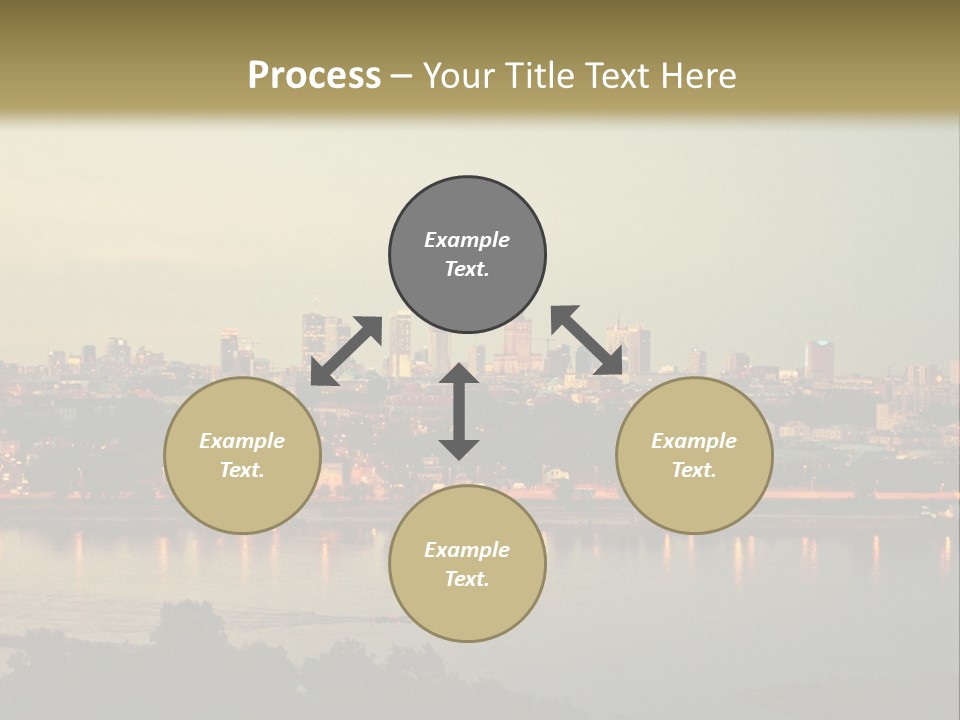 A Picture Of A City With A Lake In Front Of It PowerPoint Template