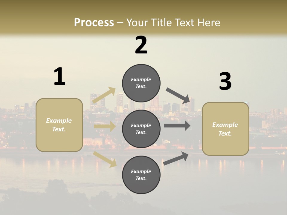 A Picture Of A City With A Lake In Front Of It PowerPoint Template