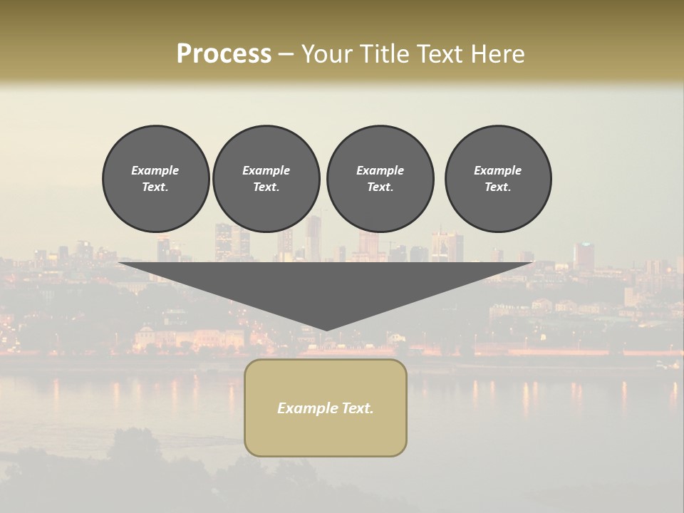 A Picture Of A City With A Lake In Front Of It PowerPoint Template