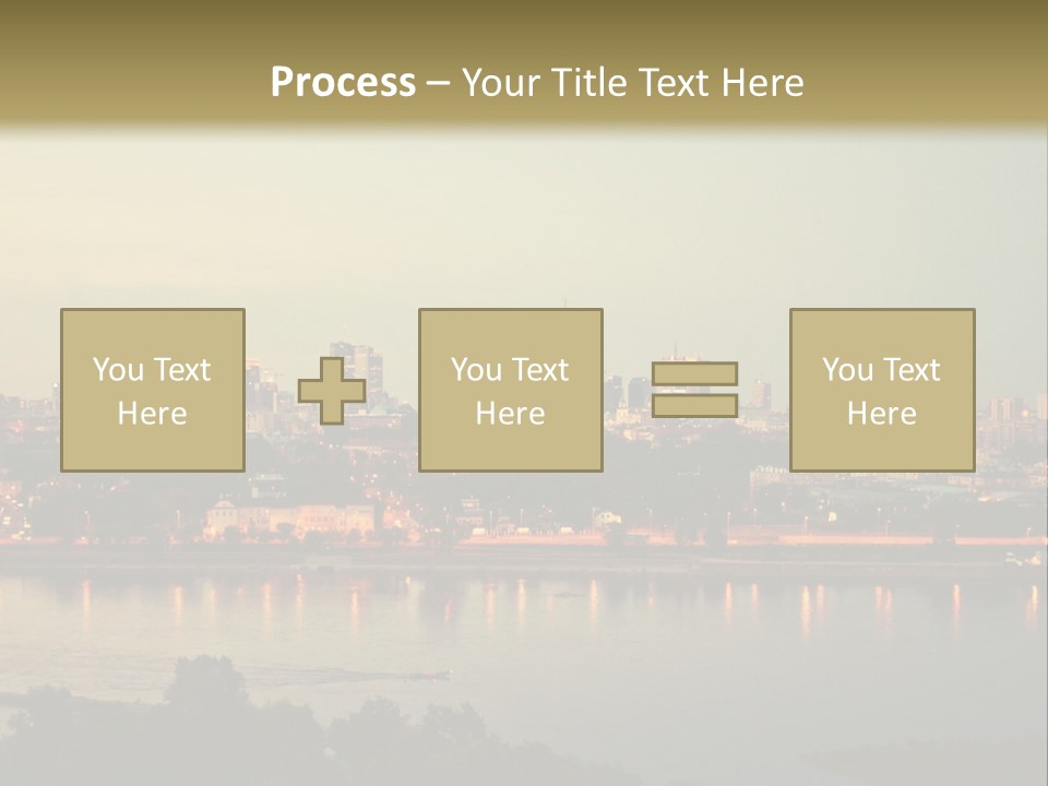A Picture Of A City With A Lake In Front Of It PowerPoint Template