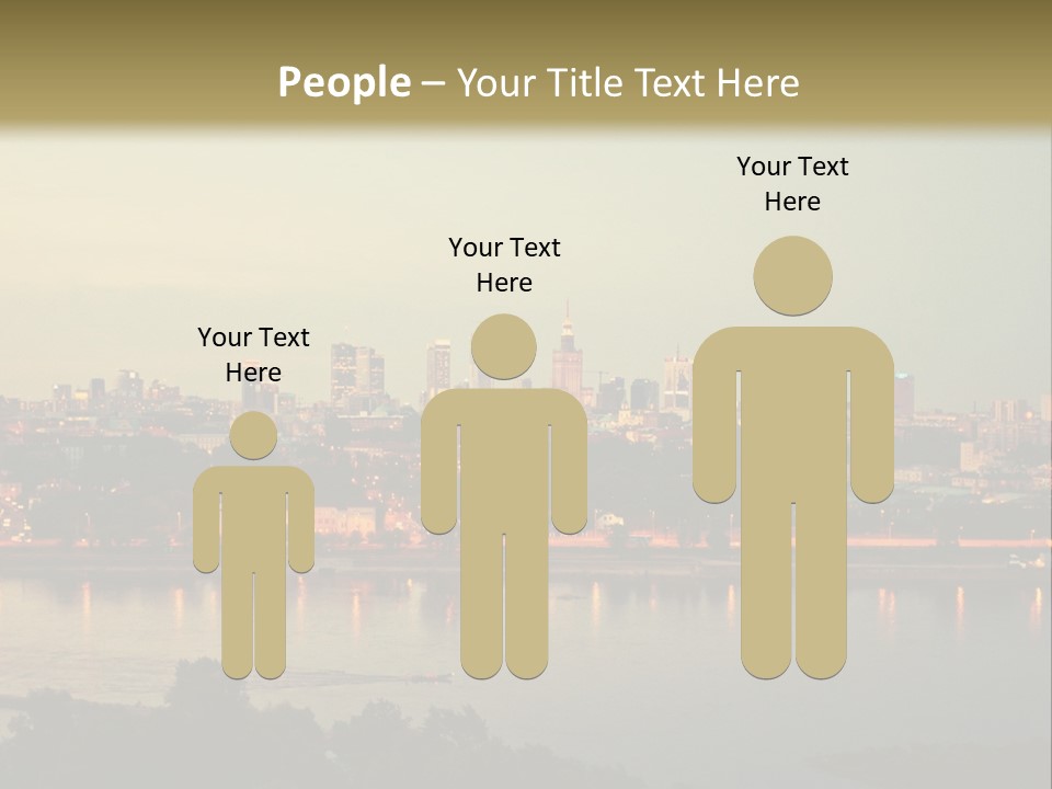 A Picture Of A City With A Lake In Front Of It PowerPoint Template