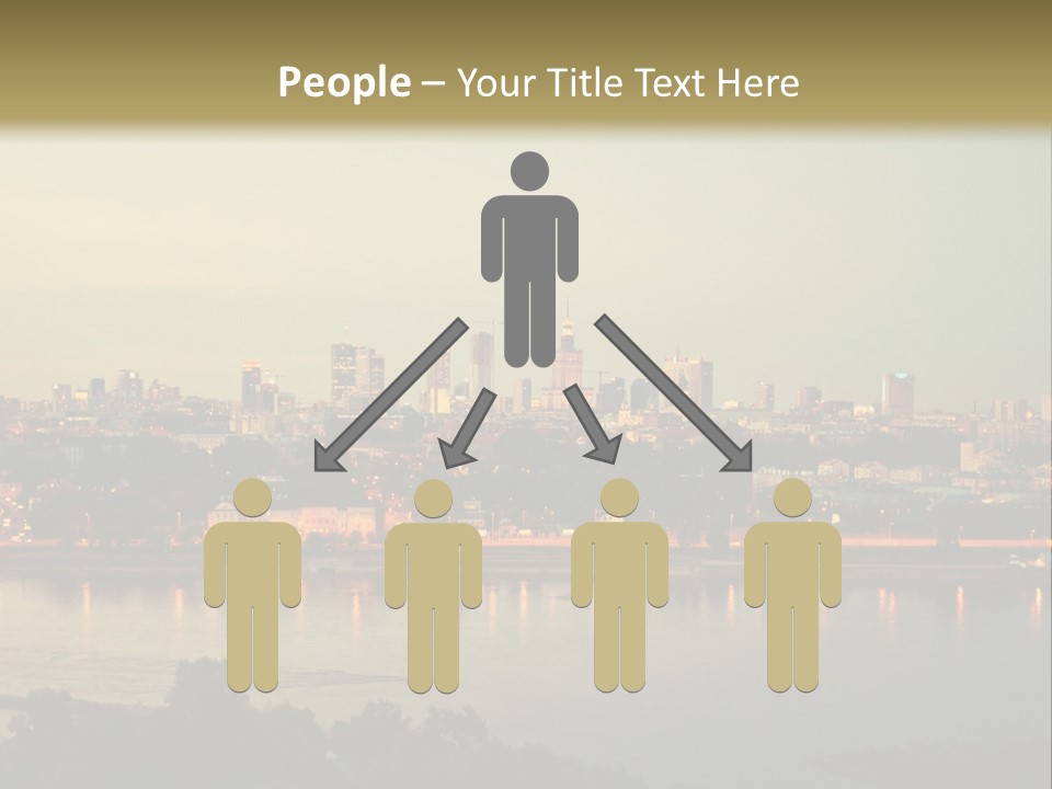 A Picture Of A City With A Lake In Front Of It PowerPoint Template