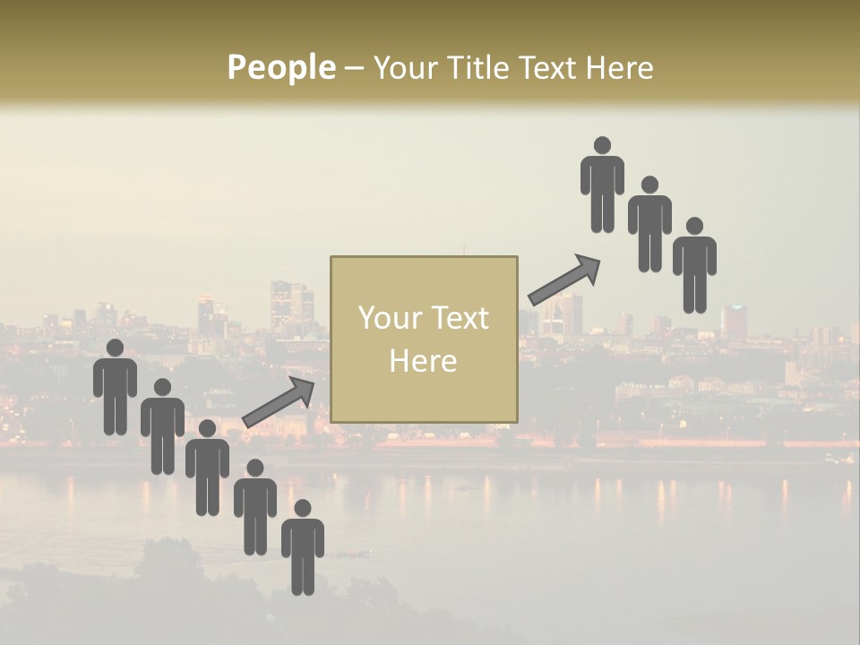 A Picture Of A City With A Lake In Front Of It PowerPoint Template