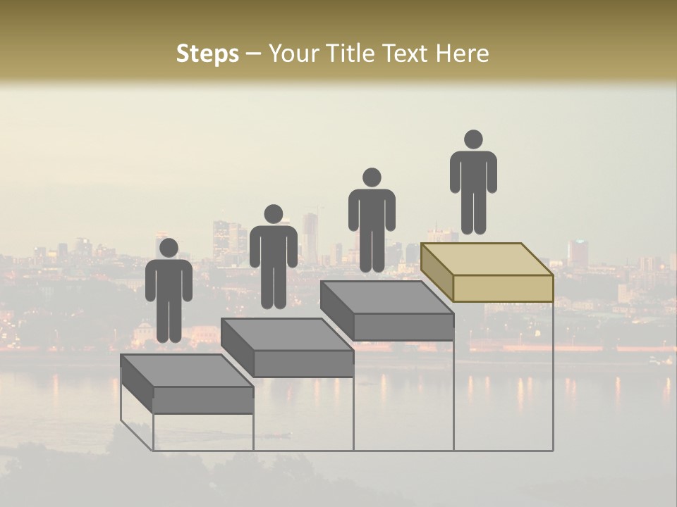A Picture Of A City With A Lake In Front Of It PowerPoint Template