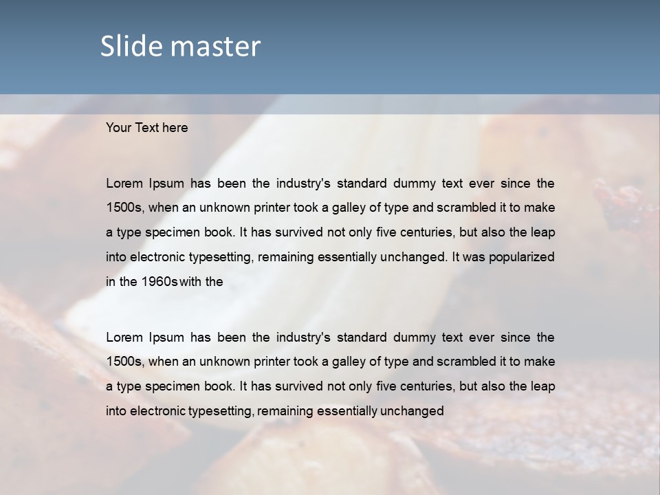 A Plate Of Food With Bananas And Bacon On It PowerPoint Template