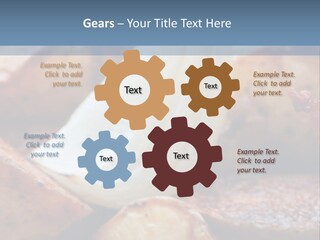 A Plate Of Food With Bananas And Bacon On It PowerPoint Template