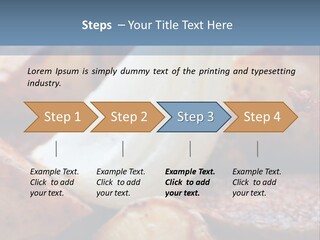 A Plate Of Food With Bananas And Bacon On It PowerPoint Template