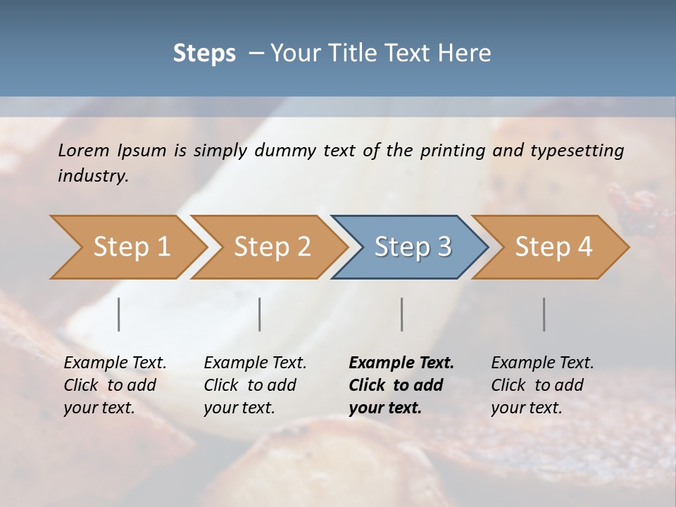 A Plate Of Food With Bananas And Bacon On It PowerPoint Template