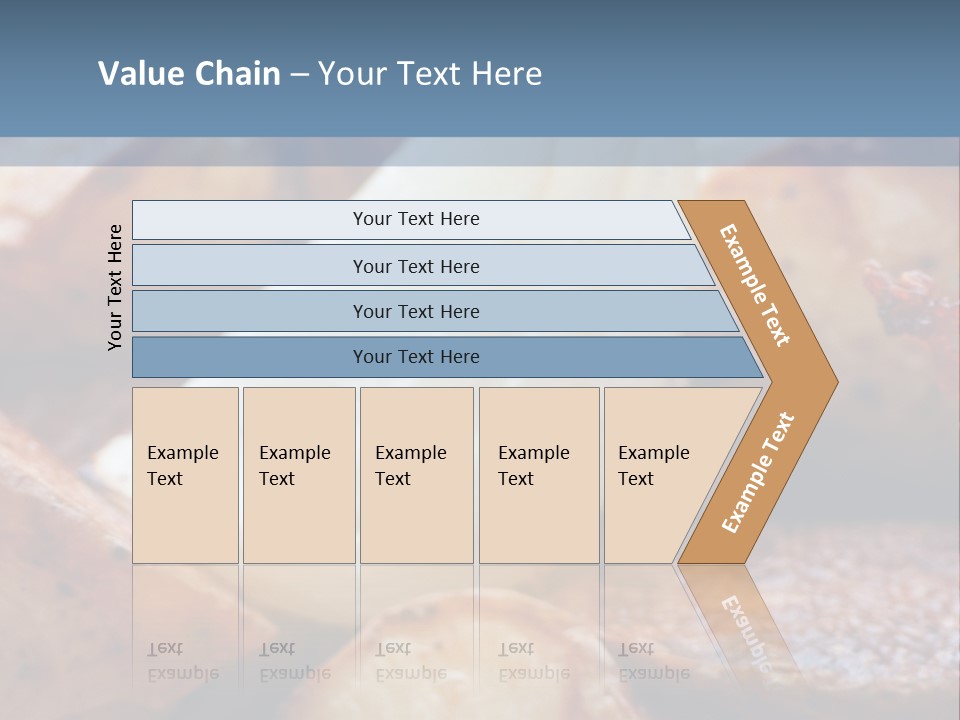 A Plate Of Food With Bananas And Bacon On It PowerPoint Template