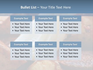 A Plate Of Food With Bananas And Bacon On It PowerPoint Template