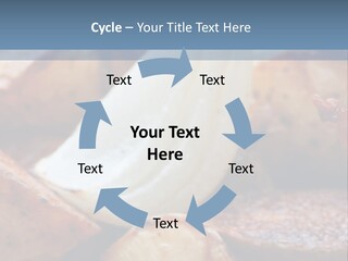 A Plate Of Food With Bananas And Bacon On It PowerPoint Template