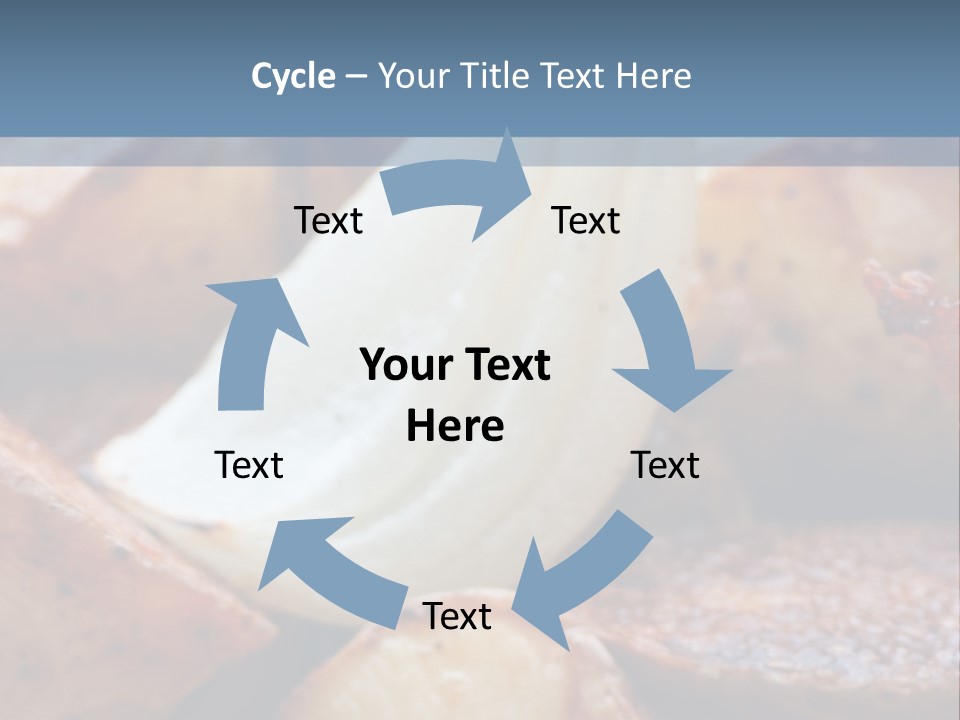 A Plate Of Food With Bananas And Bacon On It PowerPoint Template