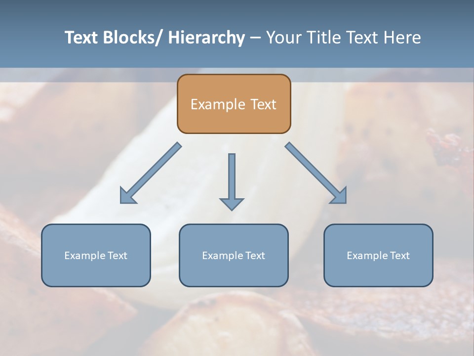 A Plate Of Food With Bananas And Bacon On It PowerPoint Template
