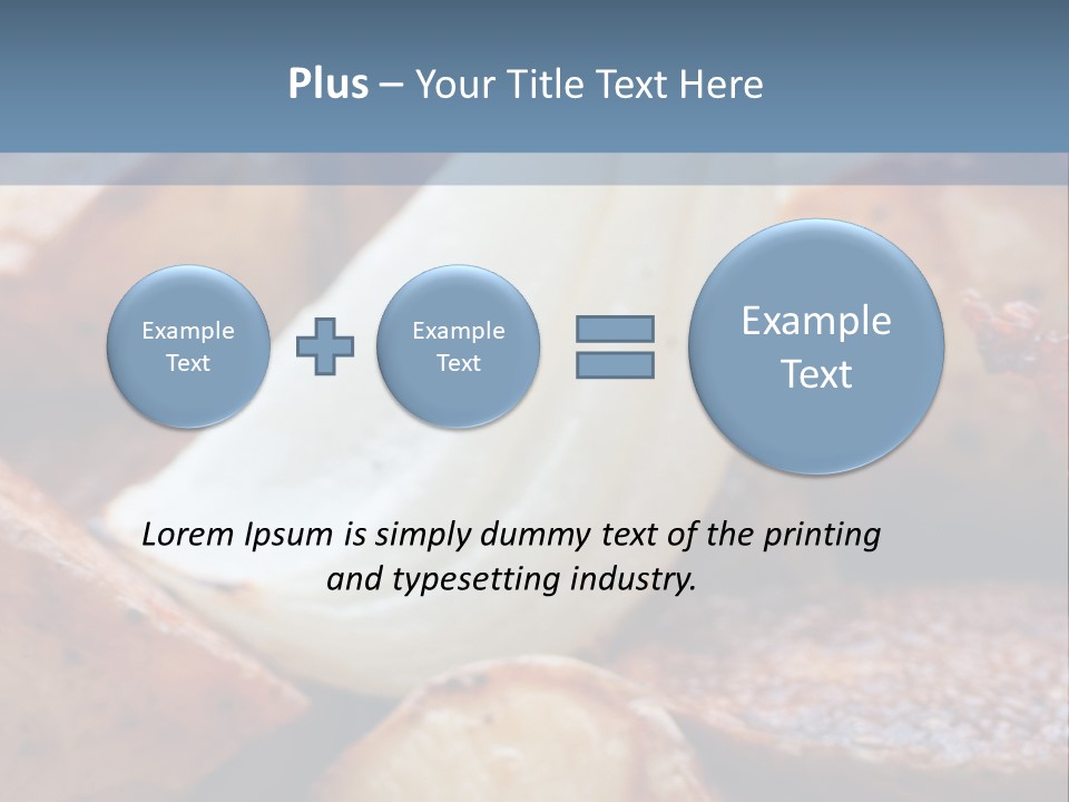 A Plate Of Food With Bananas And Bacon On It PowerPoint Template