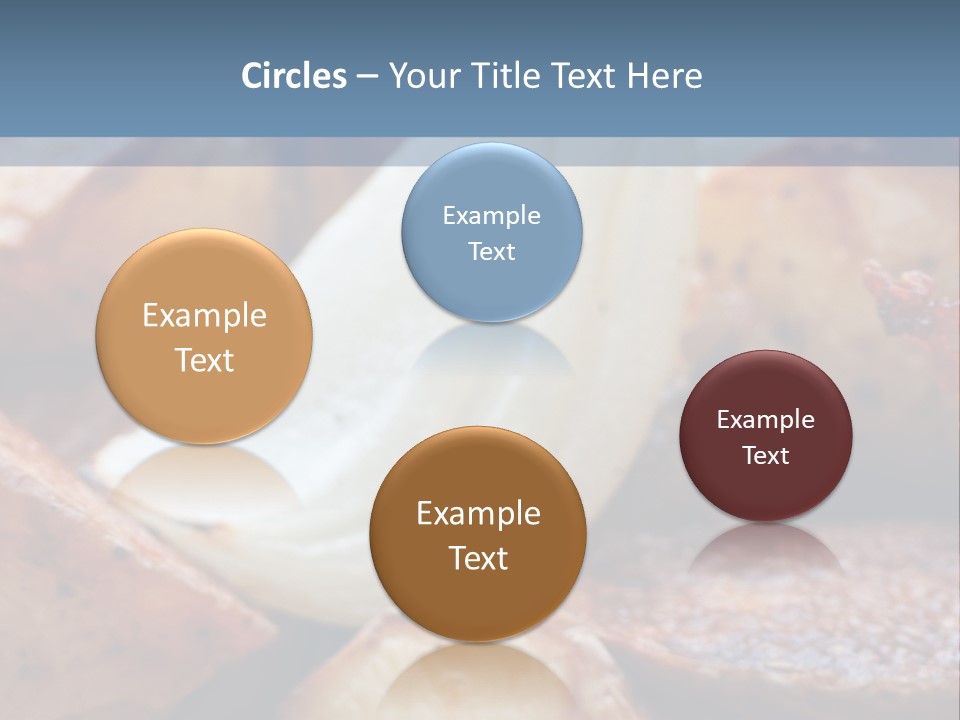 A Plate Of Food With Bananas And Bacon On It PowerPoint Template