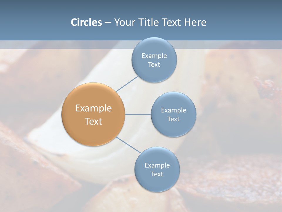 A Plate Of Food With Bananas And Bacon On It PowerPoint Template