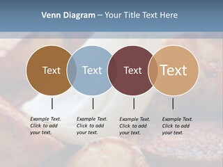 A Plate Of Food With Bananas And Bacon On It PowerPoint Template