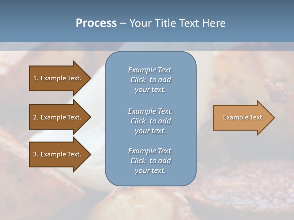 A Plate Of Food With Bananas And Bacon On It PowerPoint Template