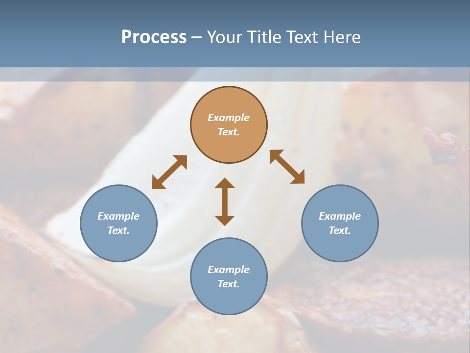 A Plate Of Food With Bananas And Bacon On It PowerPoint Template