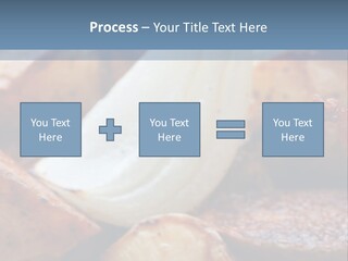 A Plate Of Food With Bananas And Bacon On It PowerPoint Template