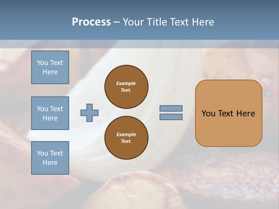 A Plate Of Food With Bananas And Bacon On It PowerPoint Template
