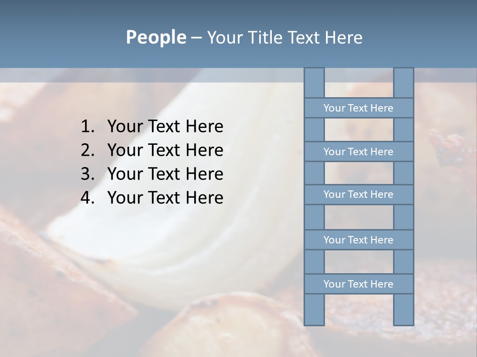 A Plate Of Food With Bananas And Bacon On It PowerPoint Template