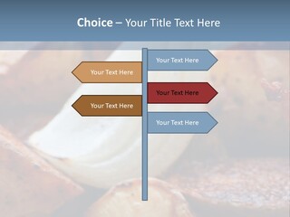A Plate Of Food With Bananas And Bacon On It PowerPoint Template