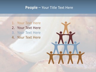 A Plate Of Food With Bananas And Bacon On It PowerPoint Template