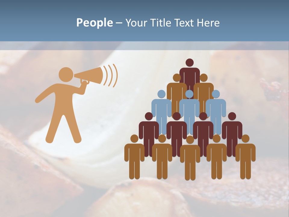 A Plate Of Food With Bananas And Bacon On It PowerPoint Template