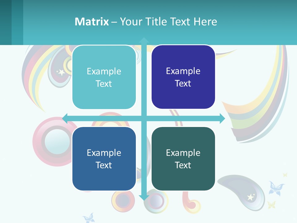 A Colorful Abstract Background With Stars And Circles PowerPoint Template