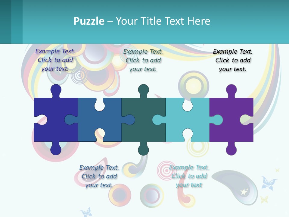 A Colorful Abstract Background With Stars And Circles PowerPoint Template