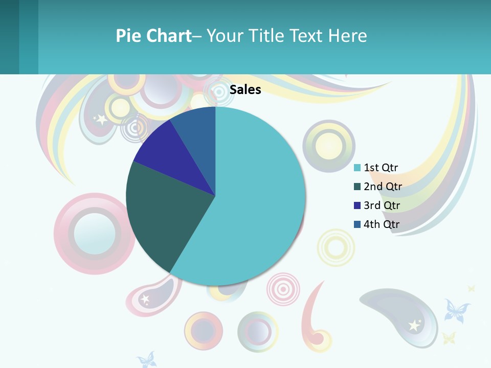 A Colorful Abstract Background With Stars And Circles PowerPoint Template