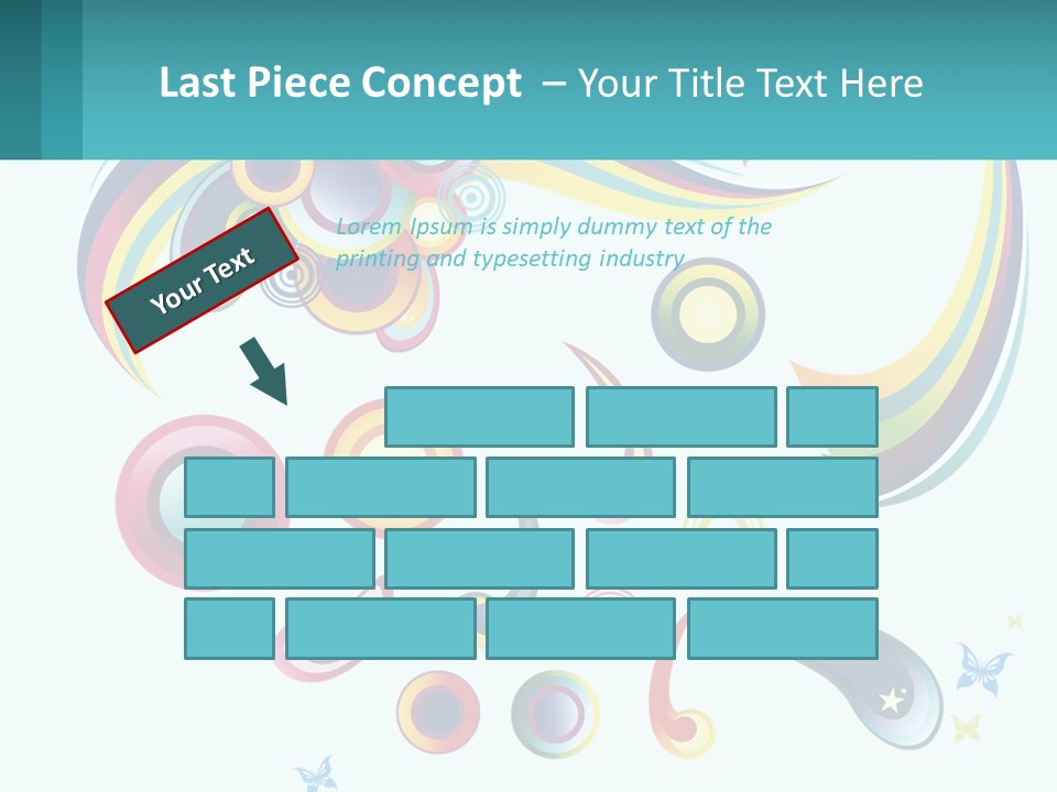 A Colorful Abstract Background With Stars And Circles PowerPoint Template