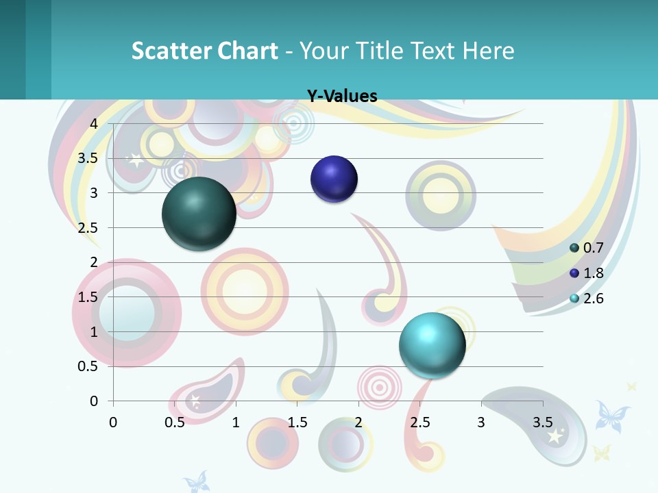 A Colorful Abstract Background With Stars And Circles PowerPoint Template