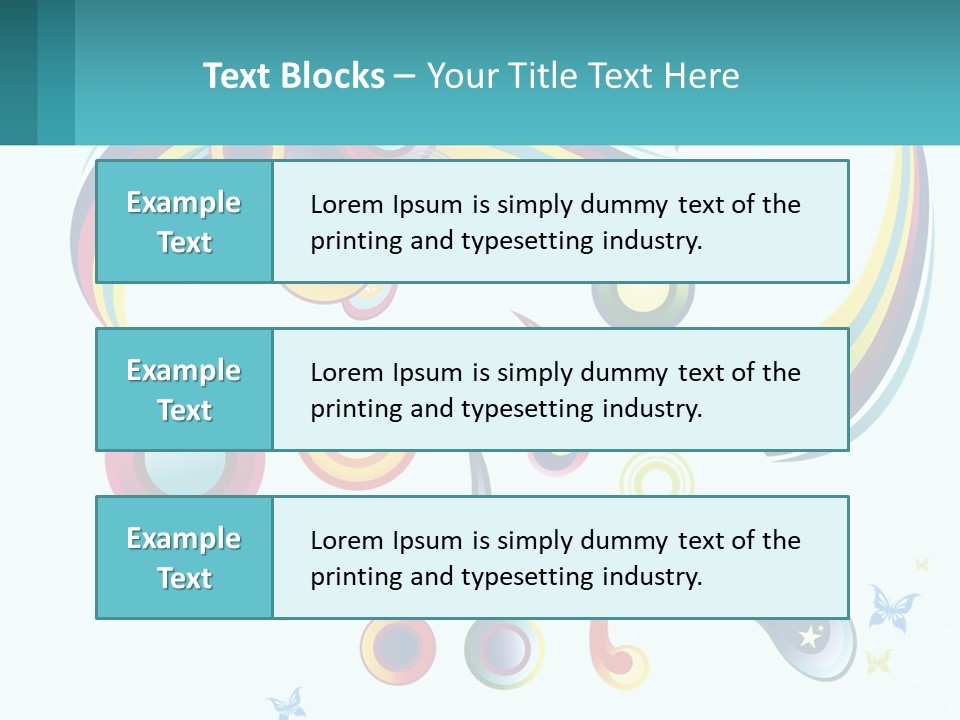 A Colorful Abstract Background With Stars And Circles PowerPoint Template