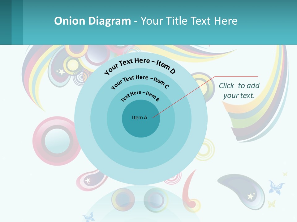 A Colorful Abstract Background With Stars And Circles PowerPoint Template