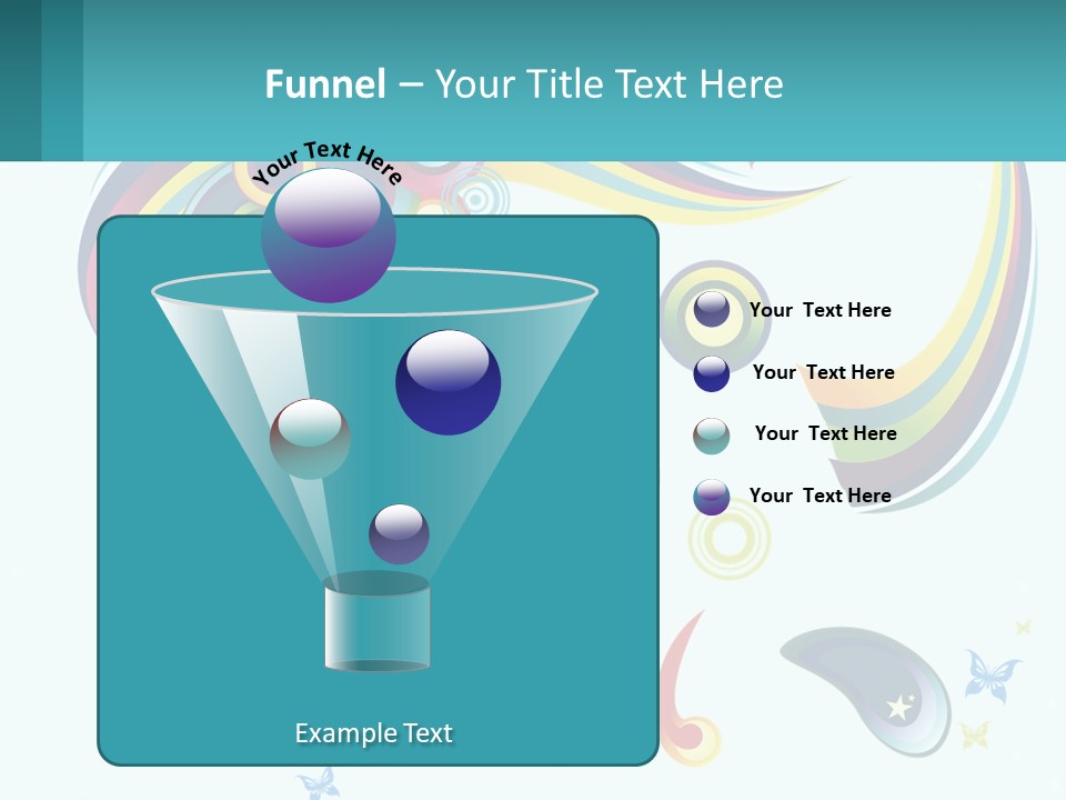 A Colorful Abstract Background With Stars And Circles PowerPoint Template