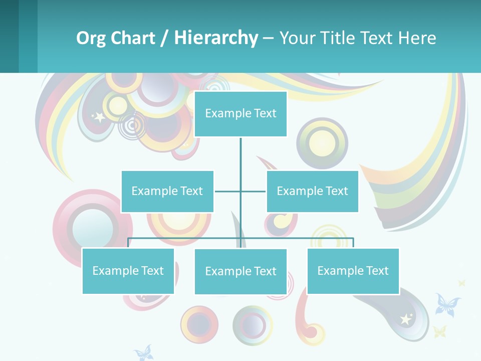 A Colorful Abstract Background With Stars And Circles PowerPoint Template