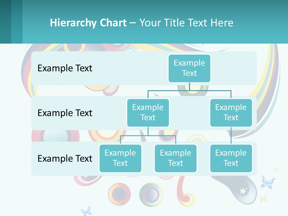 A Colorful Abstract Background With Stars And Circles PowerPoint Template