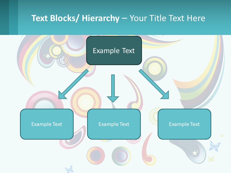 A Colorful Abstract Background With Stars And Circles PowerPoint Template