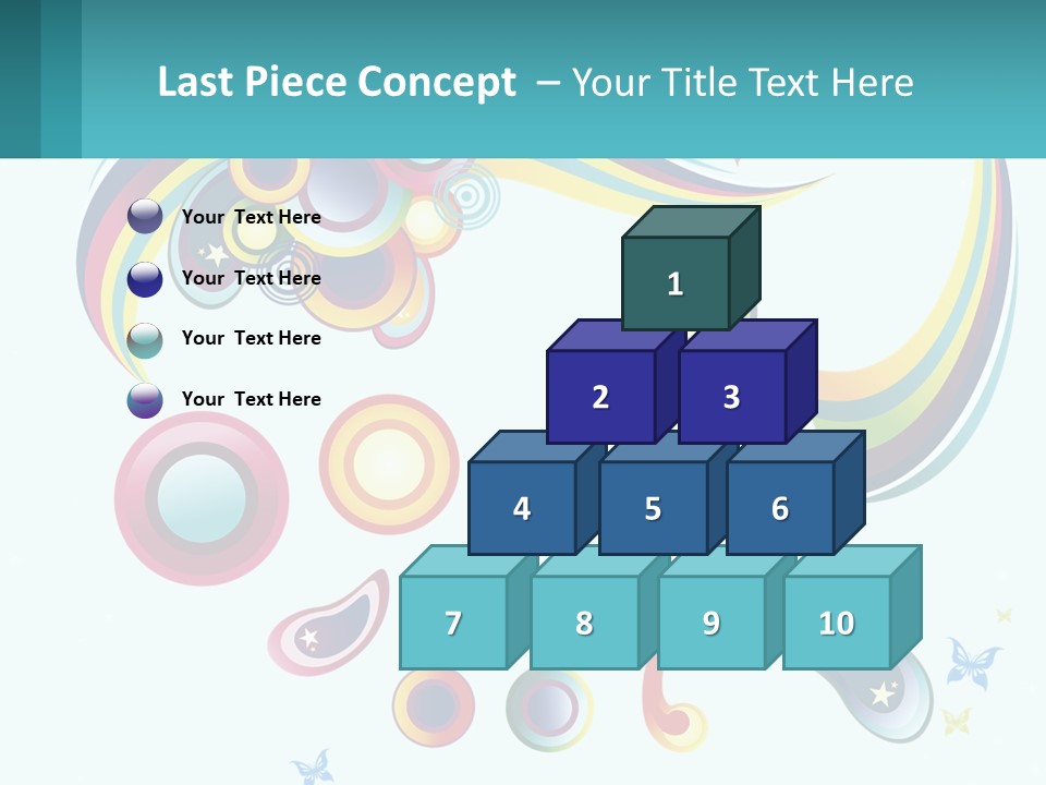 A Colorful Abstract Background With Stars And Circles PowerPoint Template