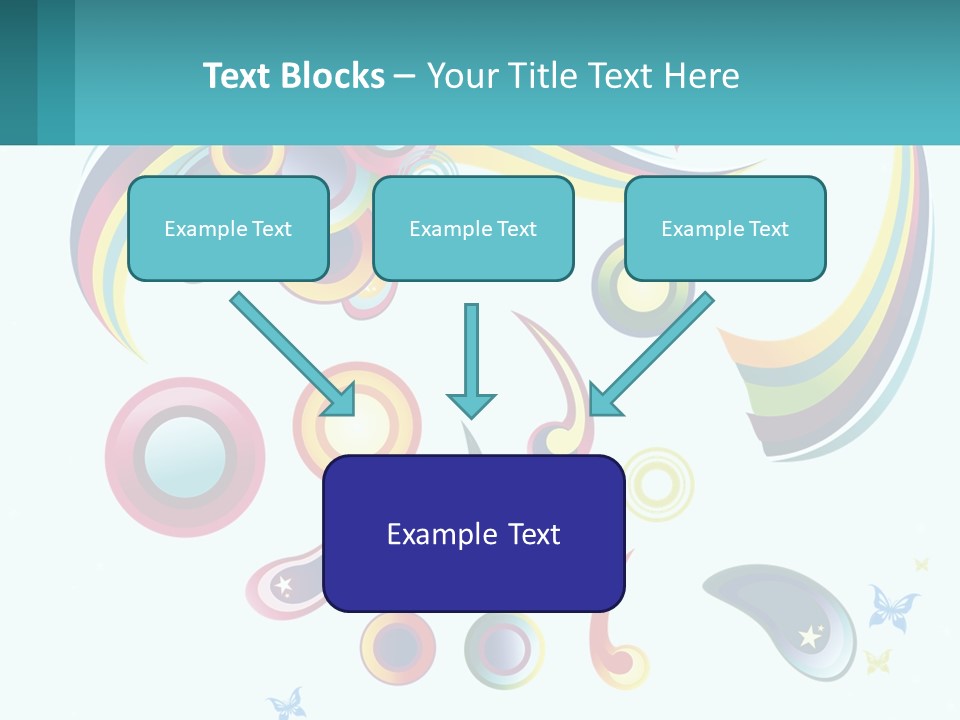 A Colorful Abstract Background With Stars And Circles PowerPoint Template
