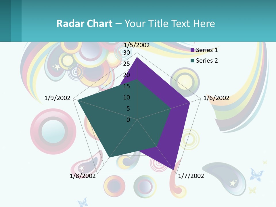 A Colorful Abstract Background With Stars And Circles PowerPoint Template