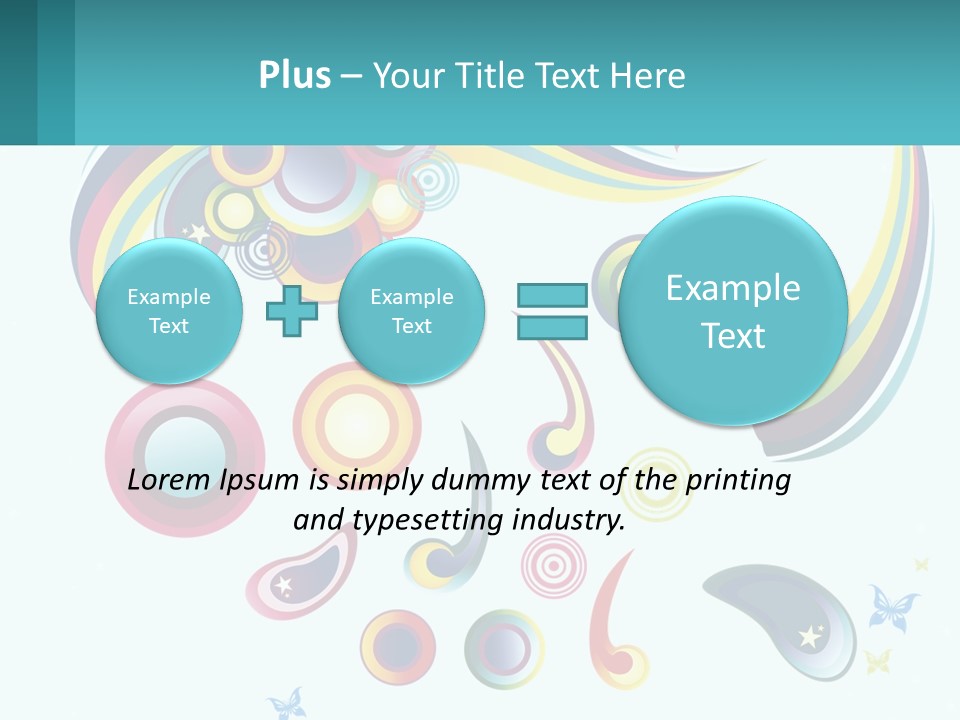 A Colorful Abstract Background With Stars And Circles PowerPoint Template