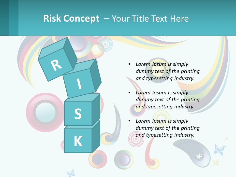 A Colorful Abstract Background With Stars And Circles PowerPoint Template