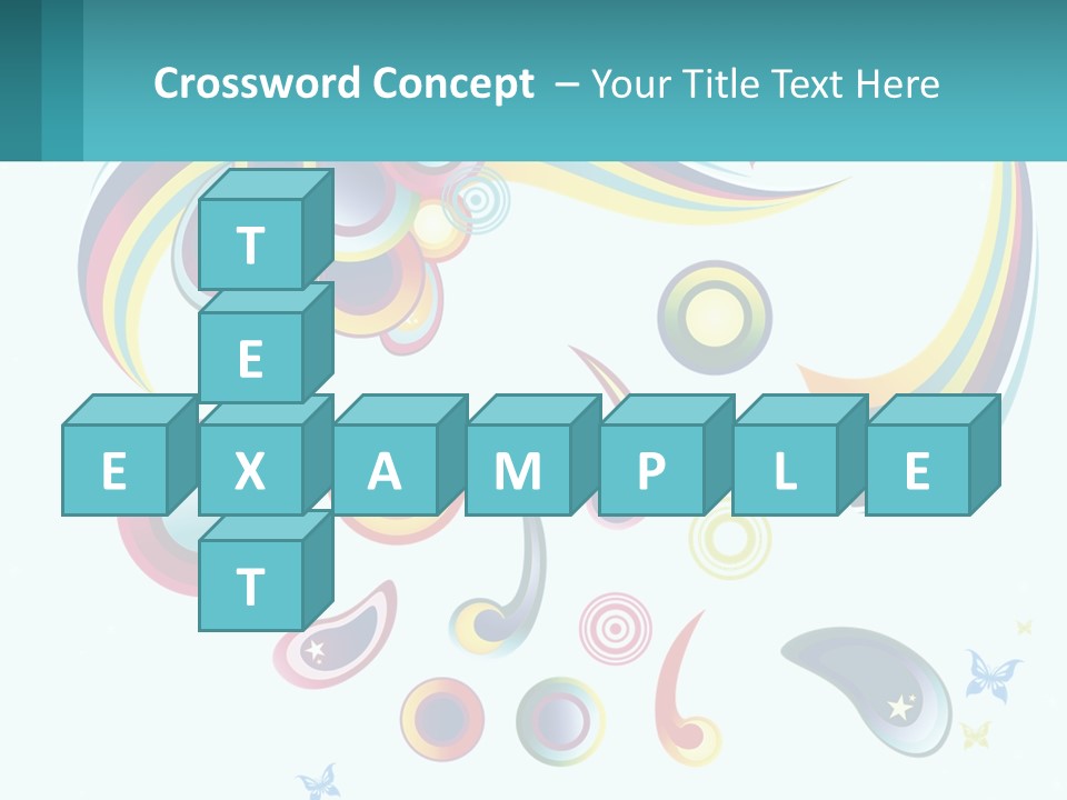 A Colorful Abstract Background With Stars And Circles PowerPoint Template